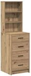 vidaXL Highboard Eiche Handwerklich 40 x 41 x 135 cm Holzwerkstoff 865054