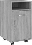 vidaXL Beistellschrank mit Rollen Grau Sonoma 33x38x60cm Holzwerkstoff