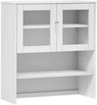 vidaXL Highboard-Oberteil MOLDE Wei&szlig; 90x35x100 cm Massivholz Kiefer 350550