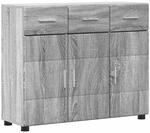vidaXL Sideboard mit Regal FLORIN Graues Sonoma 88,5 x 30,5 x 73 cm 880317