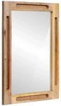 vidaXL Badezimmer Spiegel Braun 50 x 2,5 x 70 cm Massivholz Mango 4018075