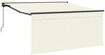 vidaXL Einziehbare Markise Creme 350 x 250 cm Polyester und Aluminium 3330209