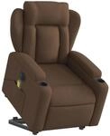 vidaXL Elektrischer Massagesessel mit Aufstehhilfe Braun Stoff Modell 11