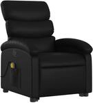 vidaXL Massagesessel mit Aufstehhilfe Schwarz Kunstleder Modell 3