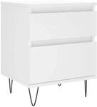 vidaXL Nachttisch Wei&szlig; 40x35x50 cm Holzwerkstoff 830668