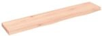 vidaXL Wandregal 100x20x4 cm Massivholz Eiche Unbehandelt 363558