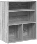 vidaXL B&uuml;cherregal Grau Sonoma 60x30x71,5 cm Holzwerkstoff 860315