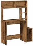 vidaXL Schreibtisch mit Regal Altholz-Optik 100x45x140cm Holzwerkstoff 860443