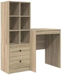 vidaXL Schreibtisch mit Schubladen 2-Tlg Sonoma-Eiche 3337339