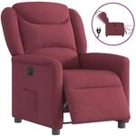 vidaXL Relaxsessel Elektrisch Weinrot Stoff 3303177