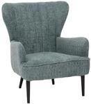 MCW Lounge-Sessel K37 Stoff Chenille 500g/m&sup2; Blau-Gr&uuml;n