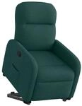 vidaXL Relaxsessel mit Aufstehhilfe Dunkelgr&uuml;n Stoff 3302978