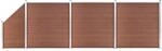 vidaXL WPC Zaun-Set 3 Quadrate + 1 Schr&auml;ge 619x186 cm Braun 3053217