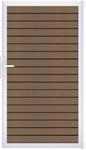 GroJa Tor 1-flg. Solid Rhombus 100 cm x 180 cm Teak Co-Extrudiert Rahmen EV1