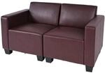 MCW 2-Sitzer Sofa Moncalieri Rot-Braun