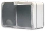 McPower FIX Kombi Dose Horizontal IP54 250V Steckanschlu&szlig;