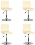 vidaXL Esszimmerst&uuml;hle 4 Stk Drehbar Creme Stoff 3087450