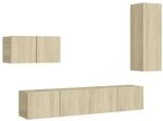 vidaXL 4-Tlg TV-Schrank-Set Sonoma-Eiche Holzwerkstoff 3078993