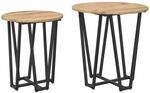 vidaXL Beistelltisch-Set 2-Tlg Artisan Eiche und Schwarz 869725