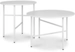 Bomoe Finn Beistelltisch &oslash; 44x46cm + &oslash; 53x36cm Wei&szlig; 2tlg