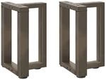 vidaXL Couchtischbeine T-Form 2 Stk Naturstahl 28x25x42-43 cm Stahl 4013023