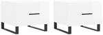 vidaXL Couchtische 2 Stk Hochglanz-Wei&szlig; 50x50x40 cm Holzwerkstoff 829449