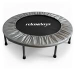 Relaxdays Indoor Trampolin Stahl Kunststoff Polyester Grau Klappbar Rutschfest...