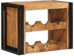 vidaXL Weinregal Braun 60 x 45 x 33 cm Massives Grobes Mangoholz 4104754