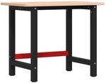 vidaXL Werkbank 100x60x81,5 cm Massivholz Buche Rechteckig 3309660