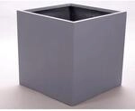 Elegant Einrichten Pflanzk&uuml;bel Fiberglas Quadratisch 40x40x40cm Grau
