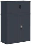 vidaXL Aktenschrank Anthrazit 90x40x130 cm Stahl 3188329