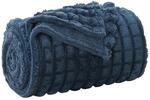 vidaXL &Uuml;berwurfdecke Marineblau 240 x 220 cm Fleece 42016927