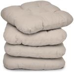 Beautissu Lisa Stuhlkissen 40x40x8cm Taupe 4tlg
