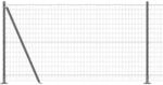 vidaXL Zaun mit Pfosten Grau 1,2 x 25 m Stahl und PVC 3350940