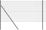 vidaXL Zaunpfosten Grau 50 x 1 m 12 x 12 mm Netz Stahl und PVC 3351878