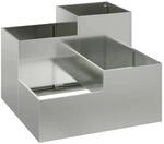 vidaXL Gartenblumentopf Silber 80 x 80 x 60 cm Verzinkter Stahl 865860