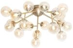 QAZQA Moderne Deckenleuchte Bronze mit Bernsteinglas 20 Lichter Bianca