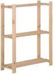 vidaXL Lagerregal mit 3 B&ouml;den 60x28,5x90 cm Massivholz Kiefer 327322