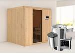 Karibu Sauna Dilja mit Ofen externe Stg.Easy Natur