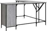 vidaXL Schreibtisch Grau Sonoma 141x141x75 cm Holzwerkstoff 837600
