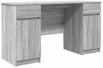 vidaXL Schreibtisch mit T&uuml;r Grau Sonoma 140 x 49 x 76 cm Holzwerkstoff 3328512