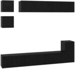 vidaXL TV-Schrankset 8-Tlg Schwarz Eichen-Optik Holzwerkstoff 3393166