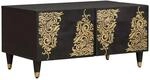 vidaXL Couchtisch Schwarz 80 x 50 x 40 cm Massivholz Mango 4018813