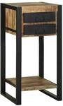 vidaXL Beistelltisch Braun 40 x 40 x 80 cm Raues Mango-Massivholz 4015987