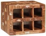 vidaXL Weinregal Braun 44 x 30 x 35 cm Massives upgecyceltes Holz 4104574