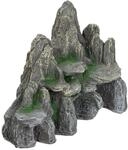 Relaxdays Aquarium Deko Fels Polyresin Graugr&uuml;n Mit H&ouml;hlen 21 cm x 24 cm x 14 cm