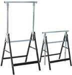HOMCOM Arbeitsbock Unterstellbock Stahl Schwarz 68L x 58B x 80-130H cm