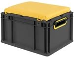 PROREGAL Eurobox Nextgen Seat Box Gelb HxBxT 26,5x30x40cm 20 Liter Griffe Offen