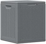 Furnicato Gartenbox Grau Pp Rattan 90 L
