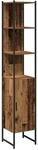 vidaXL Badezimmerschrank Altholz 33 x 33 x 185,5 cm Holzwerkstoff 862238